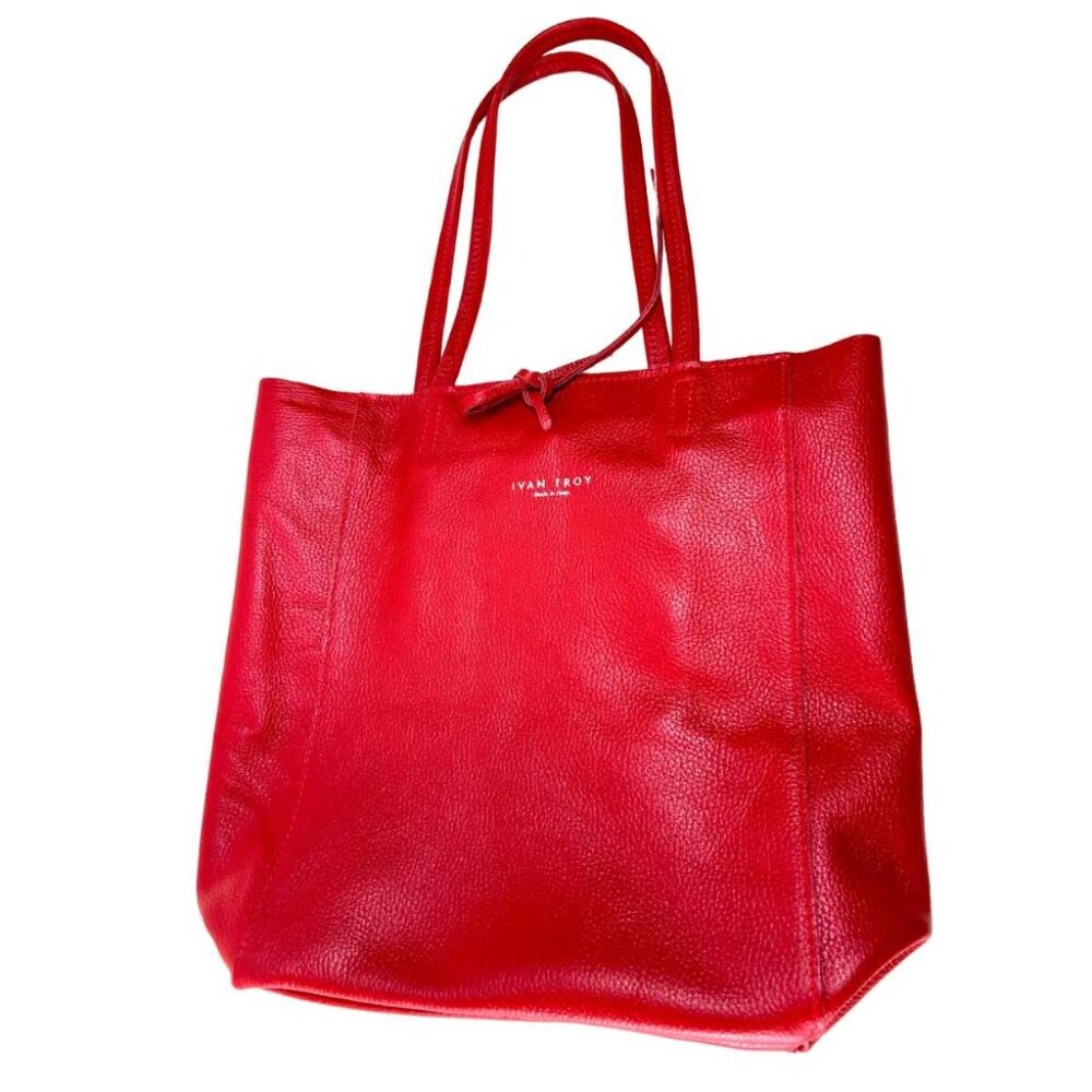 Ivan Troy Tania Red Women's Italian Leather Outdoor Travel & Shoulder Bag